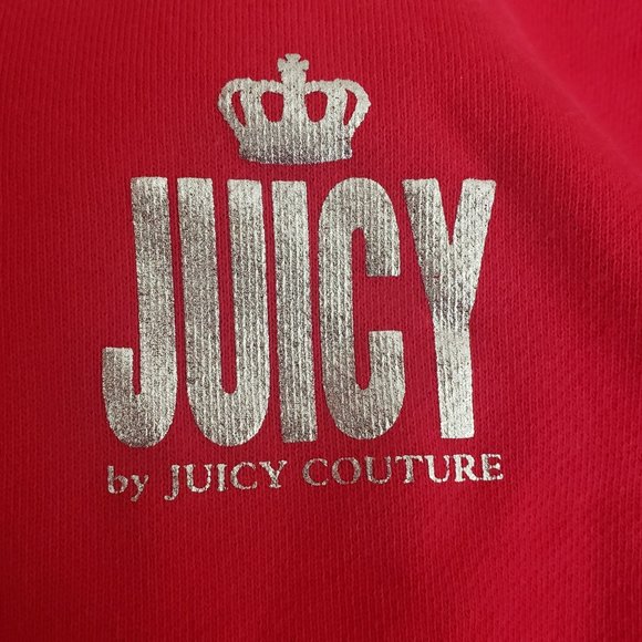 Juicy Couture Red Hooded Sweatshirt Size M 100% Cotton Hoodie - Picture 4 of 4